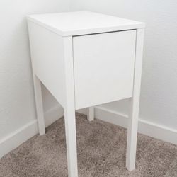 White Bedside Table 