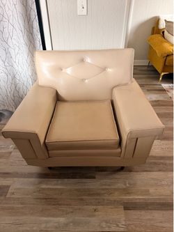 Mid-Century Modern Vinyl Armchair