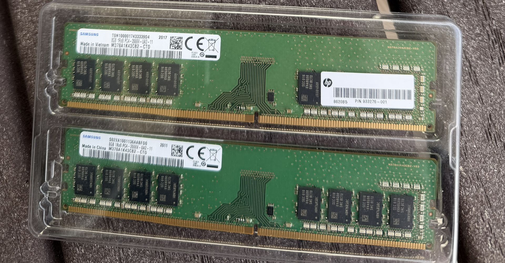 Samsung DDR4 RAM 2x8 GB kit (16 GB total) 2666 MHz