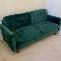 Green Velvet Sofa / Couch