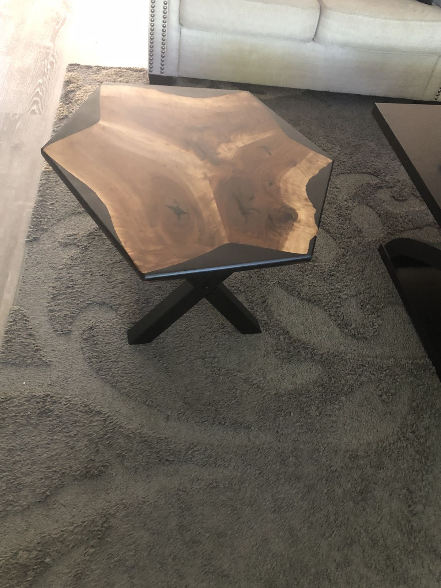 Black Walnut Epoxy Coffee Table Custom Made