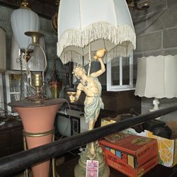L & F Moreau Figural Table Lamp