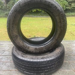 2 used P205/65R16 firestone tires 