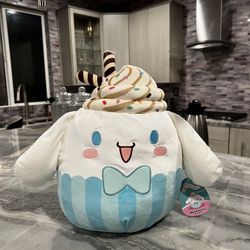 BRAND NEW - Limited Edition 12” Squishmallow Cinnamoroll Ice Cream 