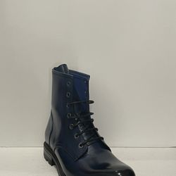 Emilio Franco Boot Chelsea Navy Round Toe Italian Leather 