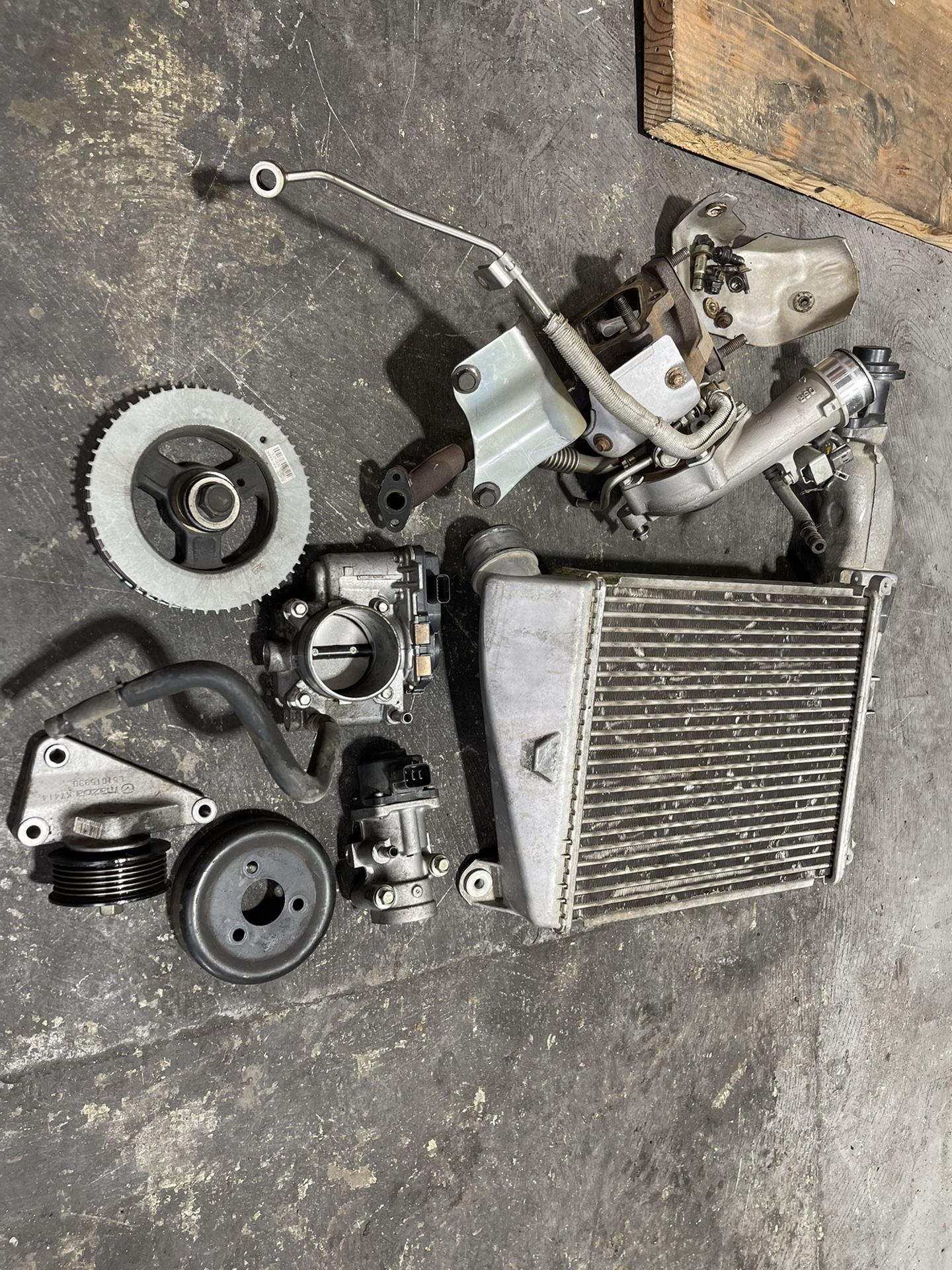 MazdaSpeed3 Parts $600 Turbo Intercooler Throttle body Crank Pulley Idle Control Valve