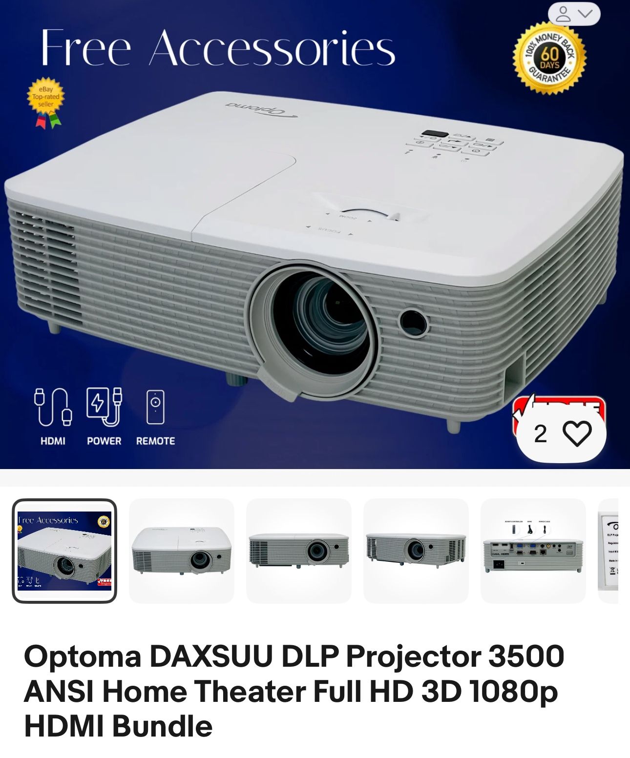 Used Working Projector (no Remote)