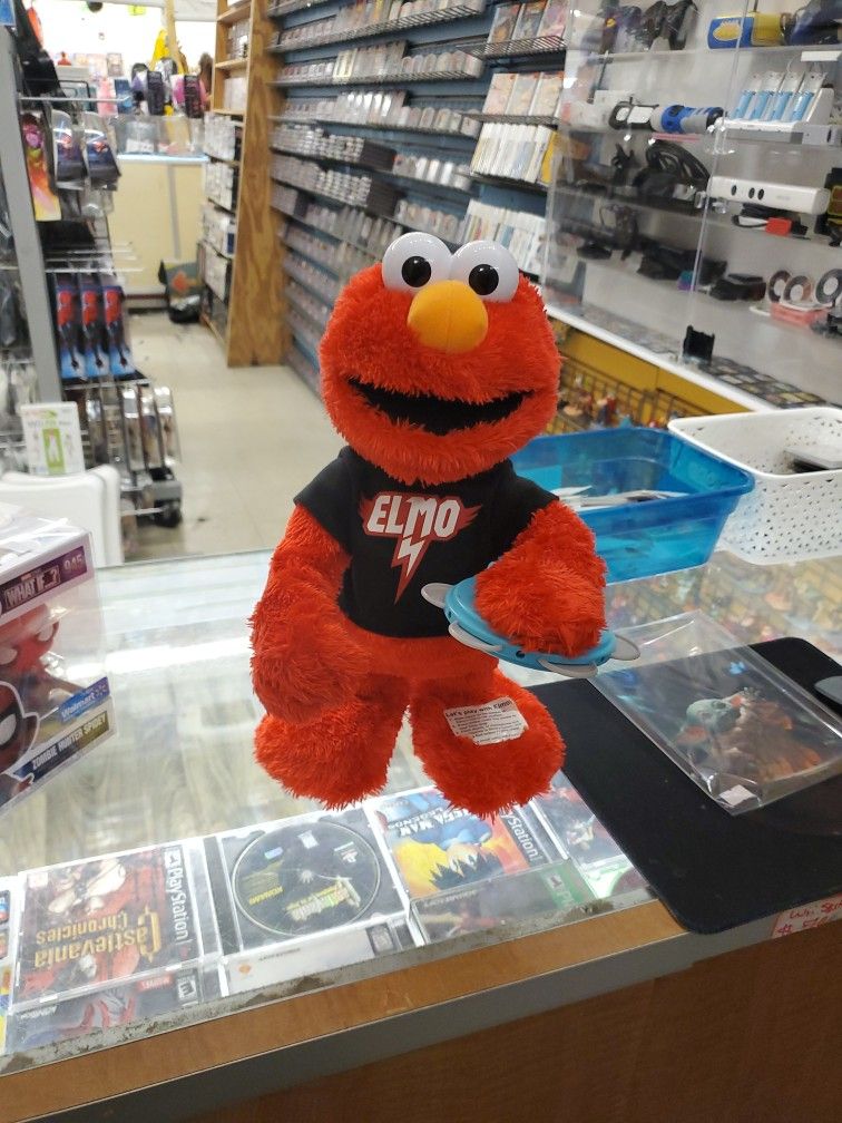 Sesame Street Elmo Let’s Rock Sings Rockin Songs Plush Doll 2010 Works Great