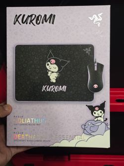 Razer DeathAdder Essential and Goliathus Mouse Mat Bundle - Kuromi Edition: Gaming Accessories