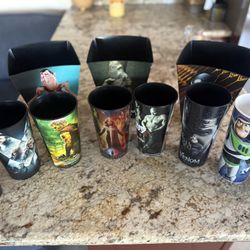 Theater Cups And Popcorn Boxes 