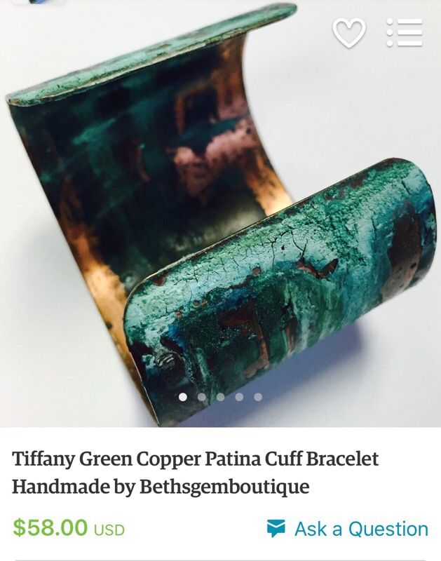 Tiffany Green copper cuff bracelet