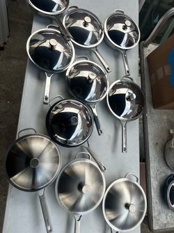 Pans and pots  10.5 inch  Titanium non stick pans  Price is for each one  Brand: our place   used lightly  Good condition  Pick up in sun valley  Cash