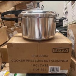 Barton 6Qt Pressure Canner With Release Valve Aluminum Canning Cooker Pot Stove Top