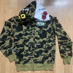 Green Camo Hello Kitty Bape Jacket