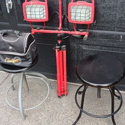 CARHARTT / DUAL SHOP LIGHTS, 2 Swivel Stools