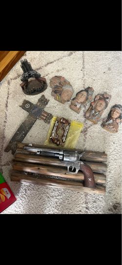 Cowboy & Indian decor selling together $40 for all
