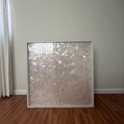 Modern coastal Capiz Shell Shadow Box 