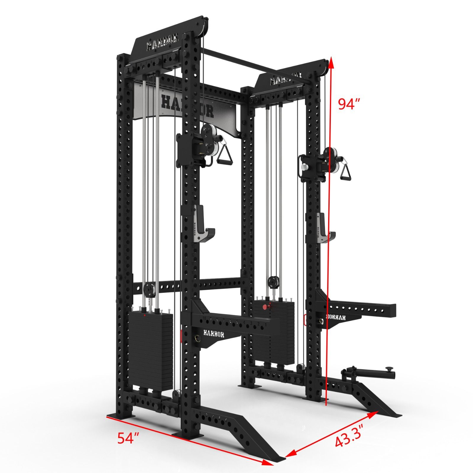 New Half Squat Rack Functional Trainer 400lb Weight Stacks