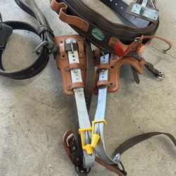 Pole Climbing Belt And Gaffs