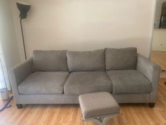 Large Gray Sofa – Removable & Washable Covers – Pet Friendly