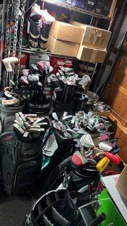 GOLF PUTTERS, WEDGES, BALLS, WOODS HUGE GARAGE SALE