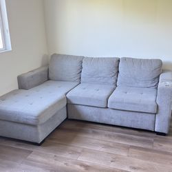Sectional Sofa with Chaise Storage and Pull Out Bed