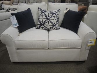 Stone & Leigh Kate Cream Roll-Arm Upholstered Loveseat