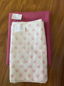 Two Pieces of Pink Cotton Fabric