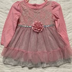 Nanette Kids Pink Lace Toddler Dress Size 18 Months 