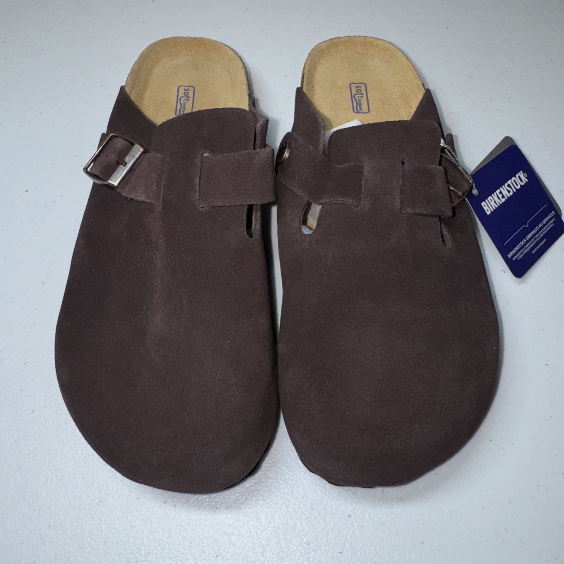 Birkenstock Boston Clog Brown Mocha Soft Footbed Women’s 8 8.5 39