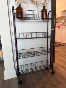 Rolling Wire Storage Cart