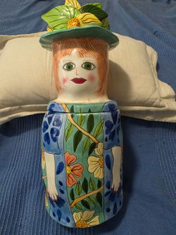Vintage Susan Paley Cookie Jar 'Hana'
