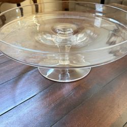 Large, Glass Cake Pedestal / Stand