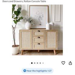 Sideboard Buffet Accent Cabinet with Doors and Drawers
