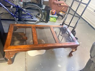 Coffee table wood / glass