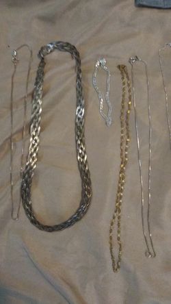 Silver necklaces and bracelet all real 925