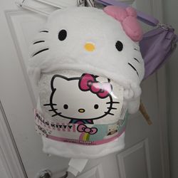 Hooded Hello Kitty Blanket