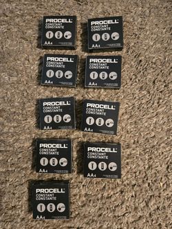 2A batteries,New,Procell,9 packs 4 each