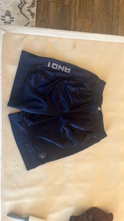 Blue AND1 basketball shorts