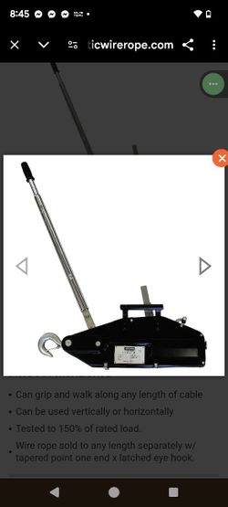 ¾ Ton – 3 Ton Magna Wire Rope Puller/Grip Hoist w/o Cable
¾ Ton - 3 Ton Magna Wire Rope Puller/Grip Hoist w/o Cable