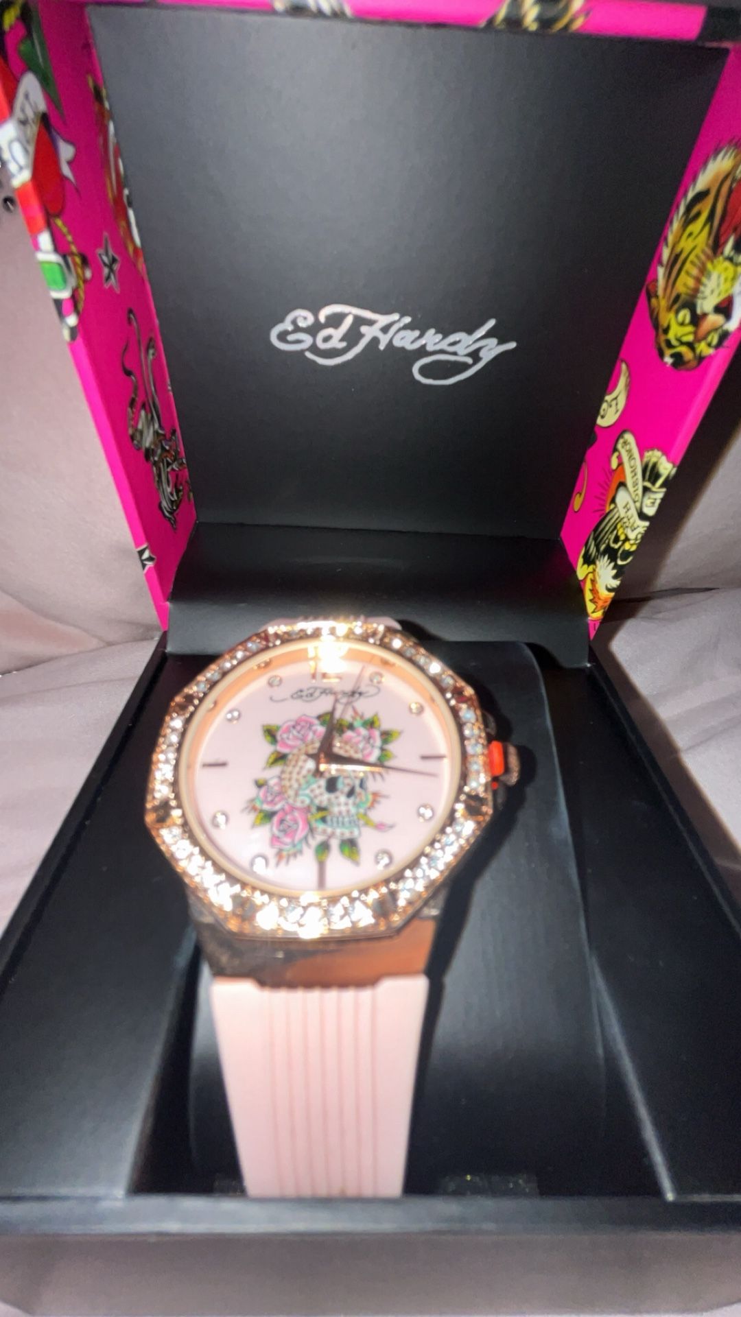 ED HARDY PINK & GOLD WATCH