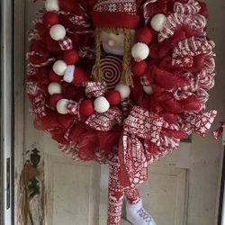 Ice Skating Girl Wreath 