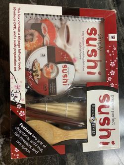Sushi Preparation Kit, book, & DVD