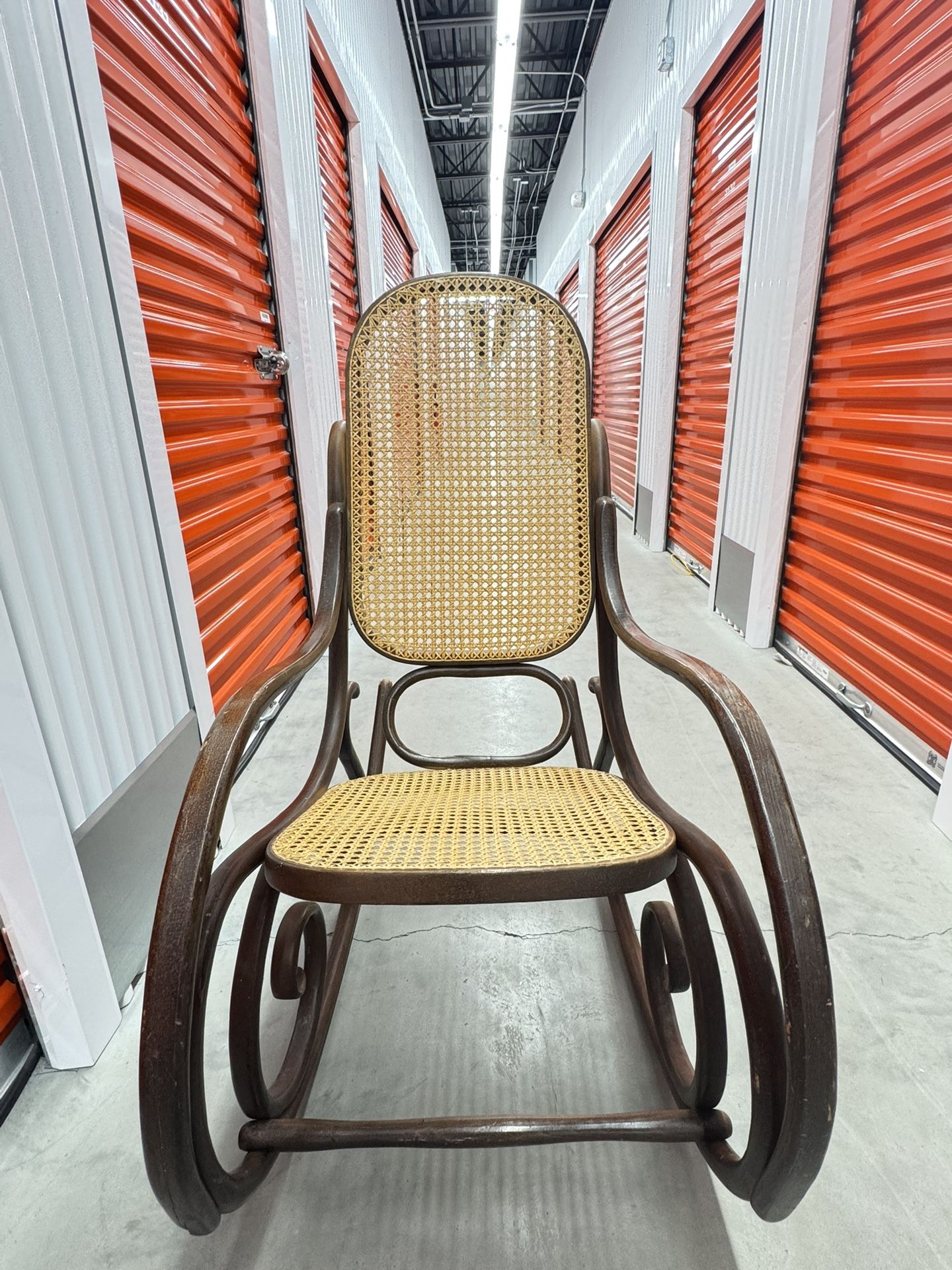Antique Bentwood Cane Rocking Chair – Original & Beautiful Patina
