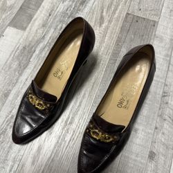 vintage Salvatore Ferragamo brown heels 👠 
