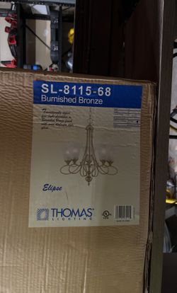 thomas lighting eliose chandelier burnished bronze
