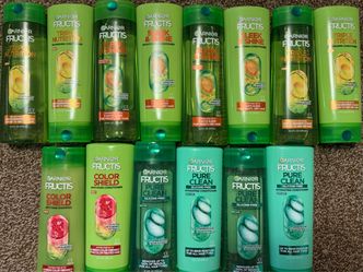 NEW Garnier Fructis - Shampoo & Conditioner - $3 Each or $2.50 Each for 6+ or $2 Each for ALL Available (Picture Doesn’t Show Grow Strong): —(2) Pure