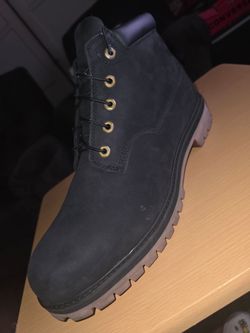 Timberland Rockaway Mid LC Waterproof CH Black Nubuck Size 13 Men's