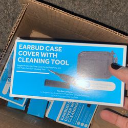 AirPod case with cleaning tool