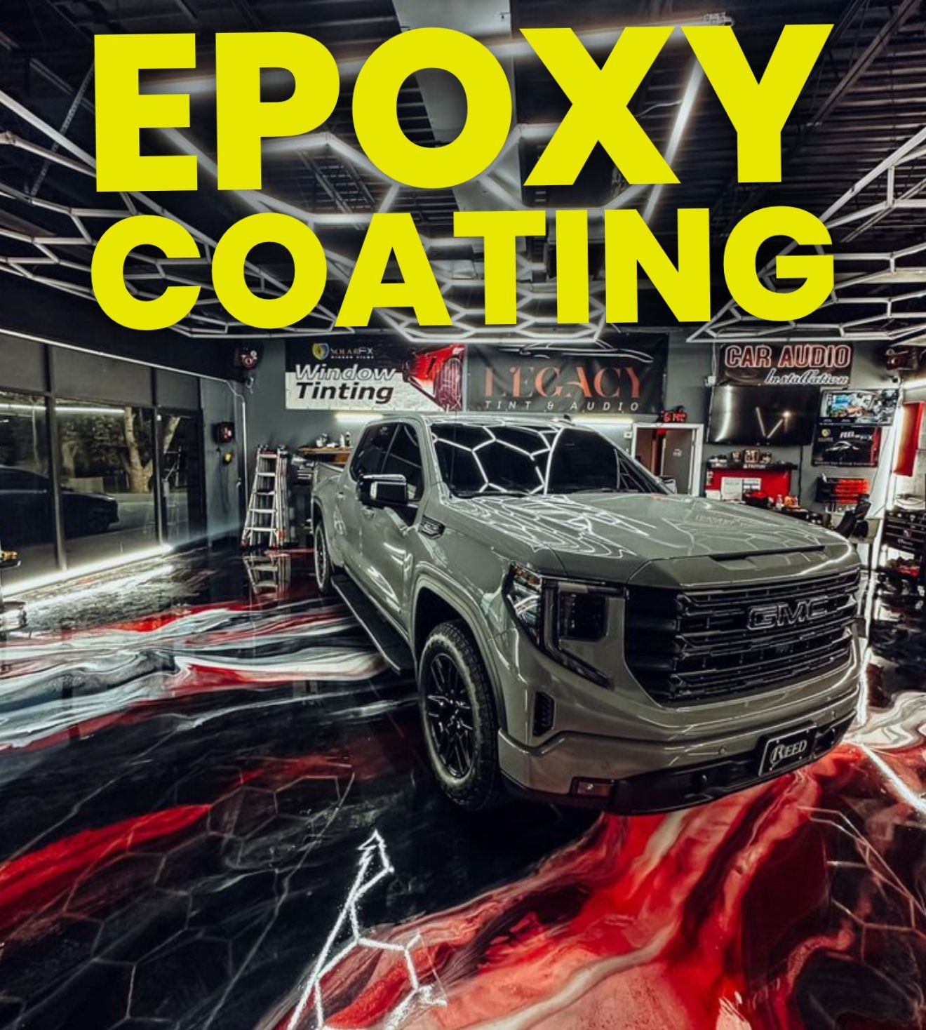 Garage Car Lift & Tool Boxes